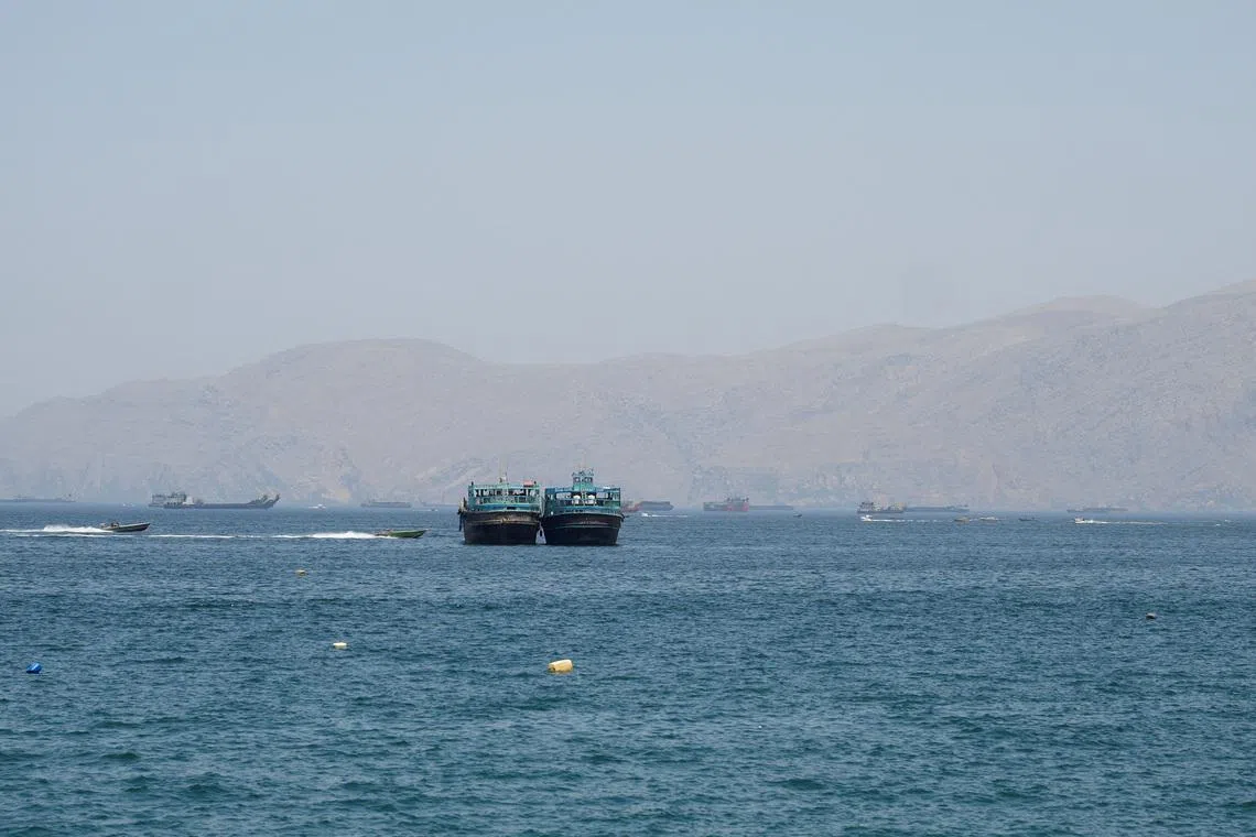 Vessels in the Strait of Hormuz, Musandam, Oman, May 6, 2026. REUTERS/Stringer