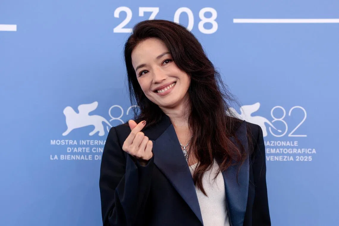 Director Shu Qi during a photo call for Girl at the 82nd Venice International Film Festival in Italy on Sept 4. 