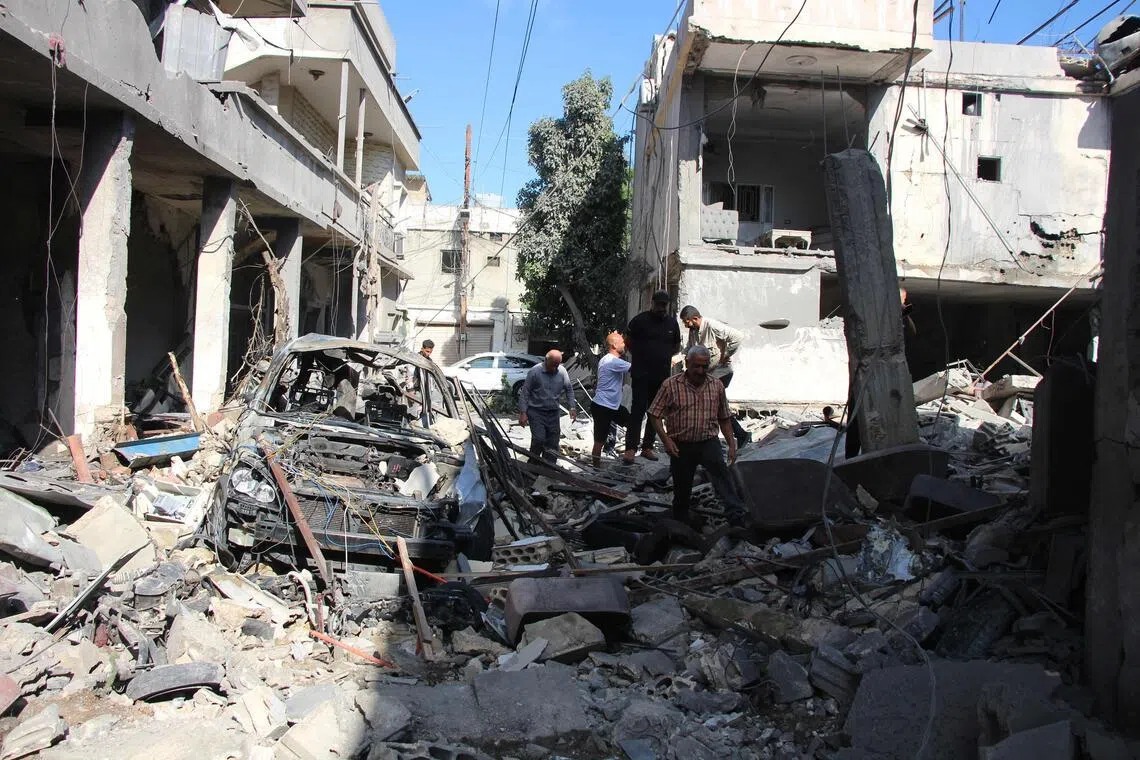 The site of an Israeli strike that hit the southern Lebanese coastal city of Tyre on June 5.