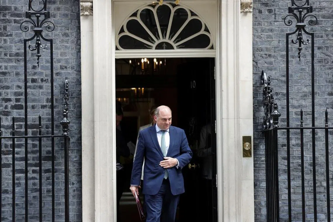 British Secretary of State for Defence Ben Wallace walks on Downing Street on the day of the last cabinet meeting before the summer recess, in London, Britain, July 18, 2023. REUTERS/Anna Gordon/File Photo