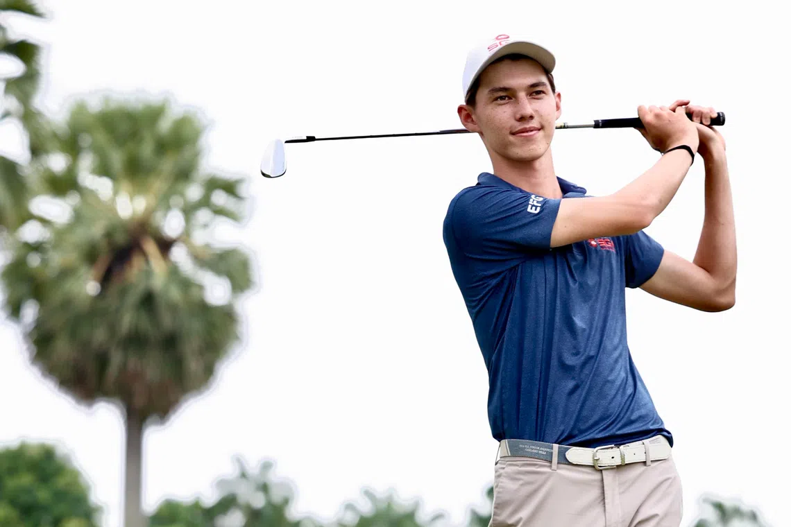 Troy Storm, 16, is the youngest golfer in the Singapore team competing at the Dec 9-20 SEA Games in Thailand.