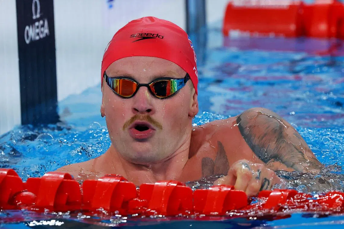FILE PHOTO: Swimming - World Aquatics Championships - Aspire Dome, Doha, Qatar - February 14, 2024 Britain's Adam Peaty after the men 50m breaststroke final REUTERS/Evgenia Novozhenina/File Photo