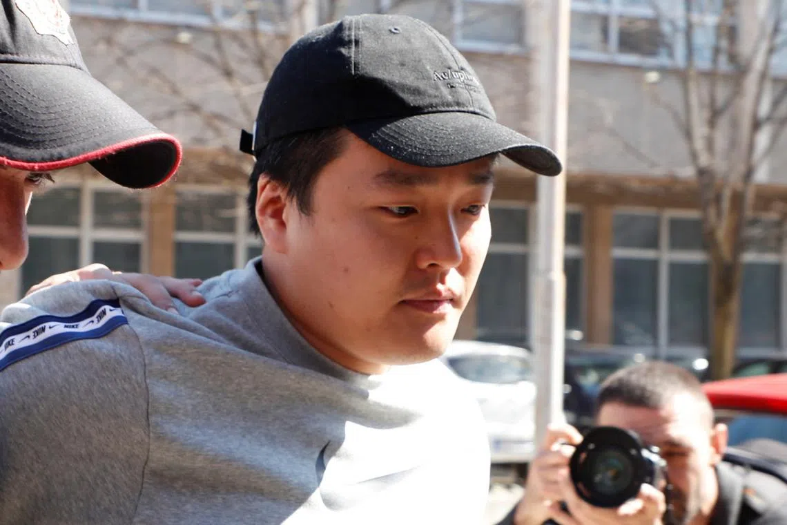 Do Kwon is taken to court in Podgorica, Montenegro, on March 24, 2023. 