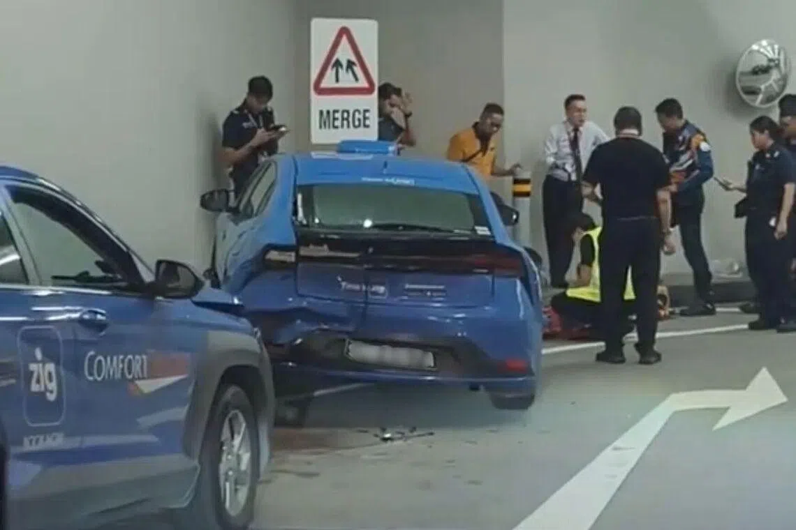 The accident involving two ComfortDelGro taxis happened around midnight on June 12.