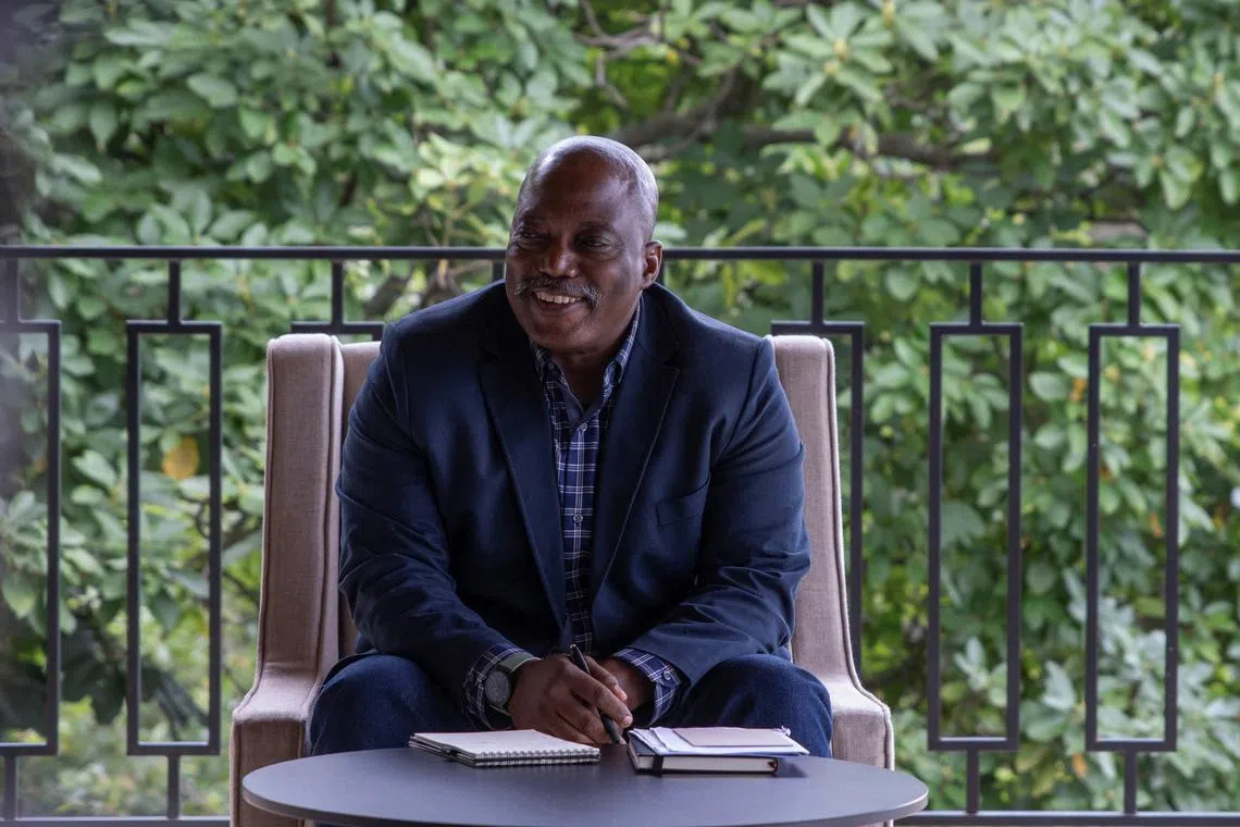 FILE PHOTO: Democratic Republic of Congo's former President Joseph Kabila talks as he holds discussion with the religious leaders to help find a \"solution\" to the crisis in the country's eastern regions, where Rwanda-backed M23 rebels have seized significant territory, in Goma, North Kivu, Democratic Republic of Congo, May 30, 2025. REUTERS/Arlette Bashizi/File photo