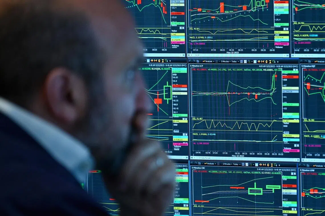 The Dow Jones Industrial Average finished down 0.4 per cent at 33,286.58.