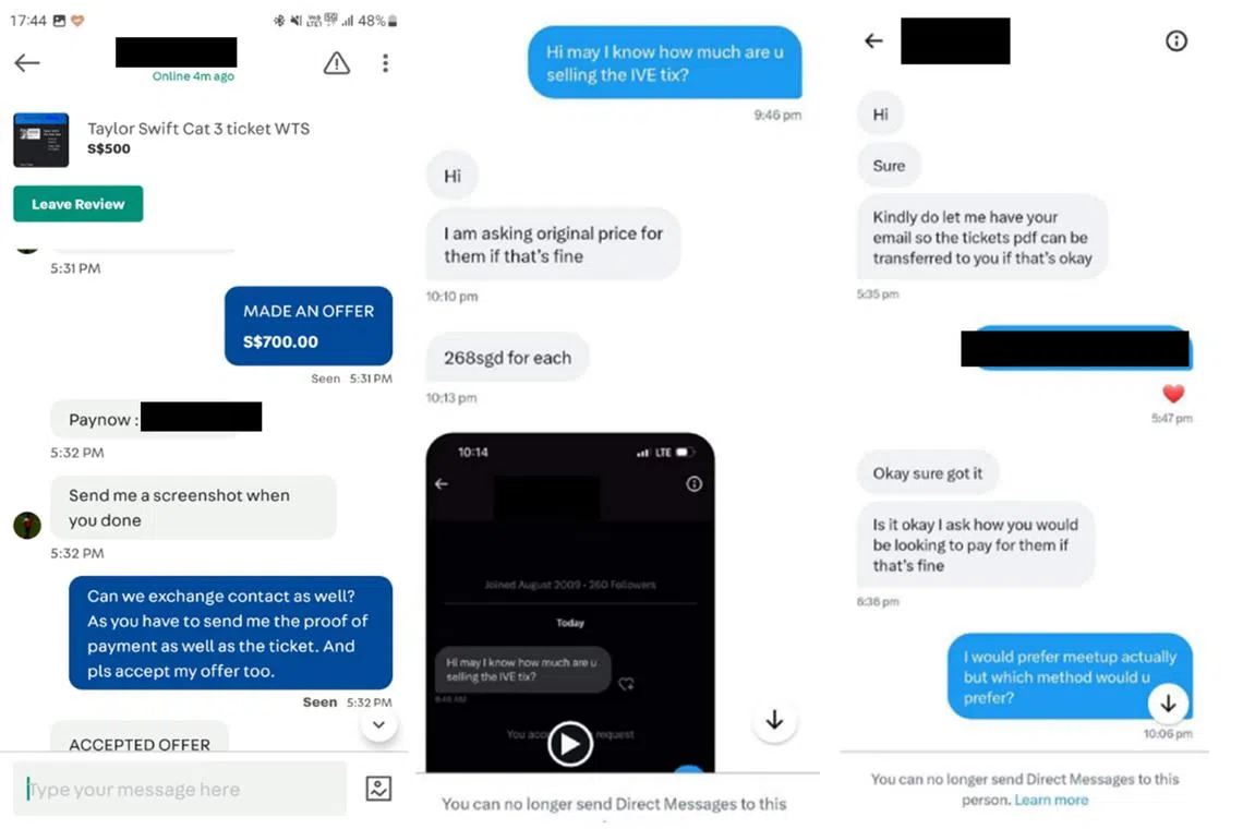 The scammers would promise to e-mail or transfer the tickets to the victims’ Ticketmaster account after successful payment.