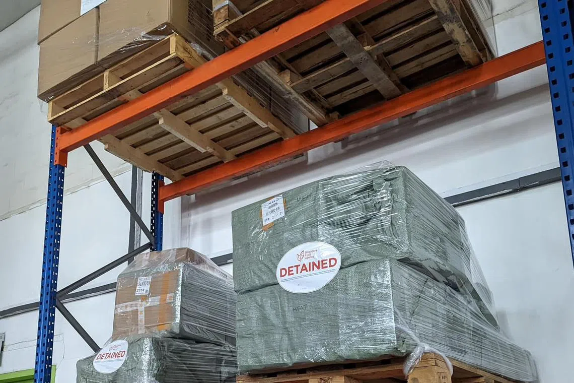 More than 200kg of assorted meat products and processed food illegally imported from China were found and seized.