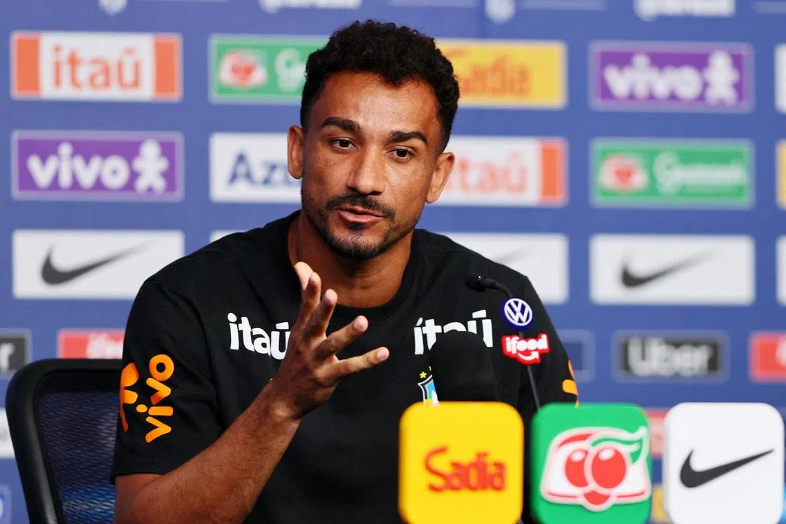 Soccer Football - FIFA World Cup 2026 - Brazil Press Conference - The Ridge Hotel, Basking Ridge, New Jersey, U.S. - June 17, 2026 Brazil's Danilo during a press conference IMAGN IMAGES via Reuters/Caean Couto