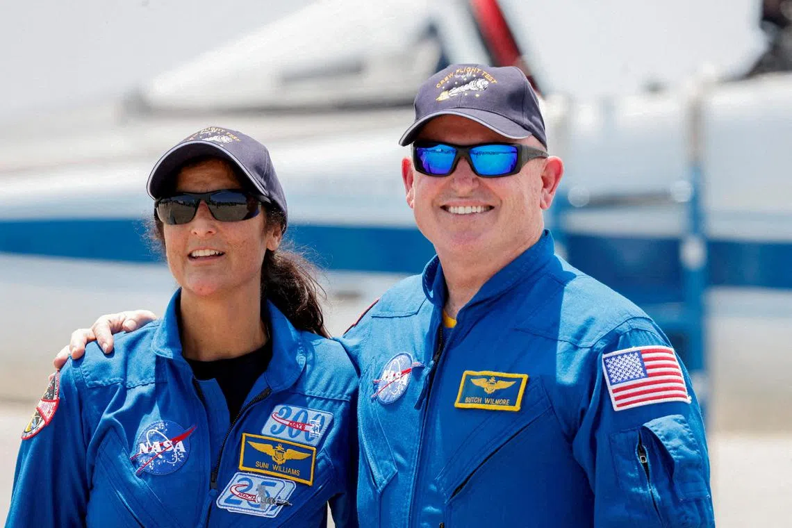 Nasa astronauts Butch Wilmore (right) and Suni Williams arrived at the International Space Station in June, aboard Boeing's faulty Starliner capsule.
