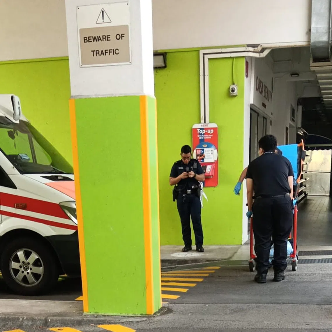 About 20 people were evacuated after a fire at Block 477 Tampines Street 43 broke out at a ground-floor unit in Tampines on Sept 3.