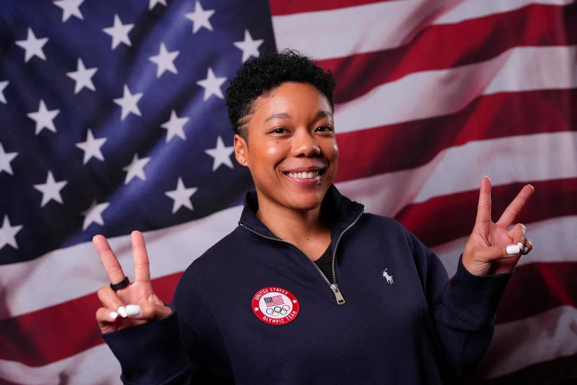 Milan-Cortina D'Ampezzo 2026 Winter Olympic Games - U.S. Skeleton team Mystique Ro poses for a photograph at the Team USA Media Summit in Manhattan in New York City, U.S., October 28, 2025. REUTERS/Adam Gray