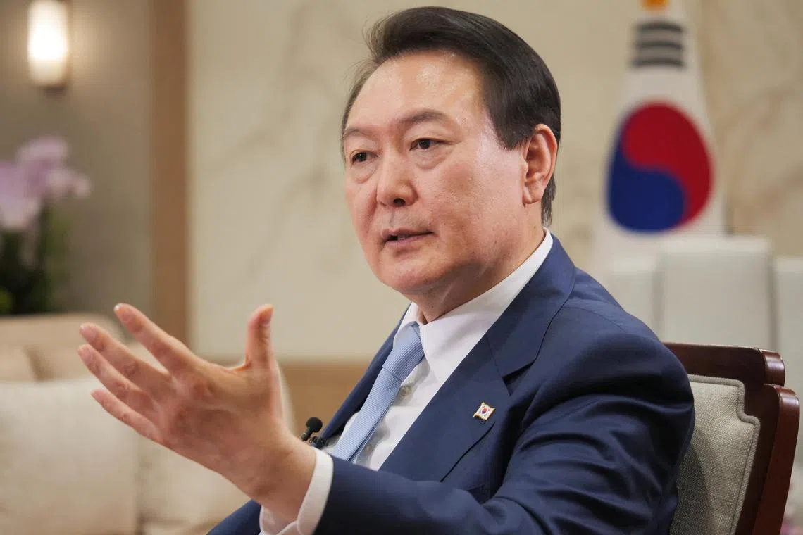 China not only has the responsibility but the capability to influence North Korea’s behaviour, South Korean President Yoon Suk-yeol said.