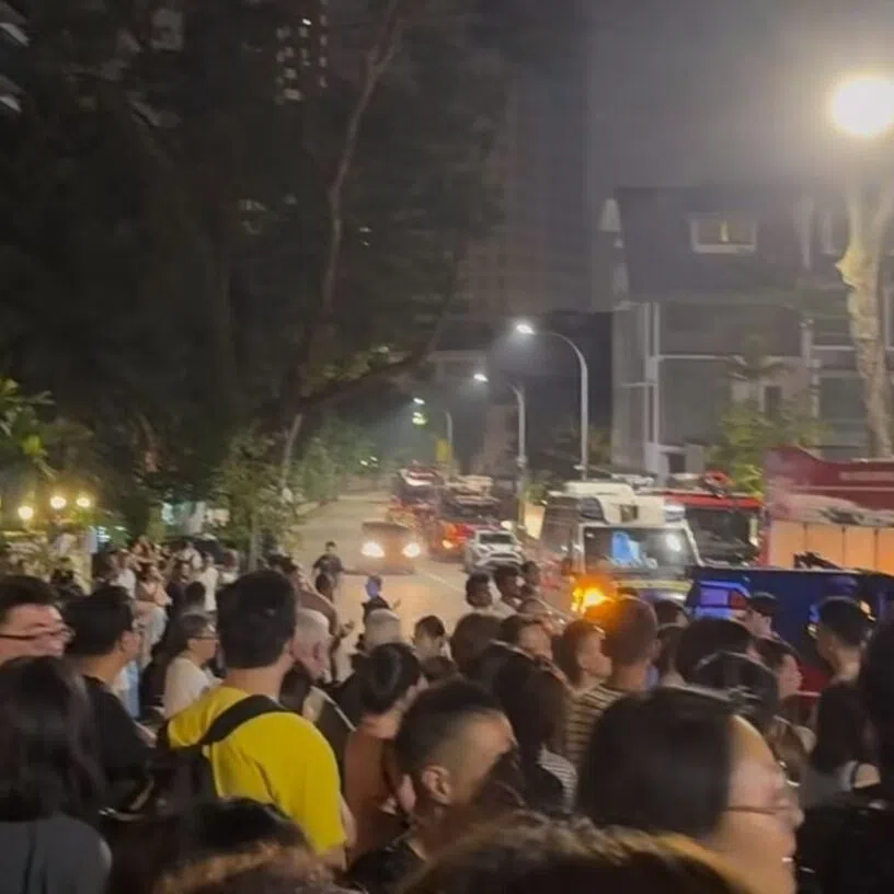 The fire involved contents of a kitchen on the second floor of the building, SCDF said, adding that the fire was put out with a fire extinguisher.