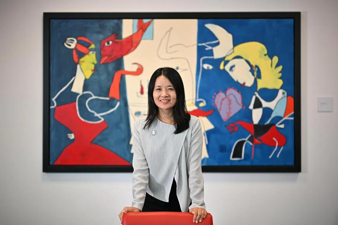 ST20231114-202346982430-Lim Yaohui-Prisca Ang-pamoney/
Ms Maria Jelen, Saxo's regional head of direct sales, relationship management and sales trading for Asia-Pacific, at her office in CapitaSpring on Nov 14, 2023.
For Me & My Money.
(ST PHOTO: LIM YAOHUI)