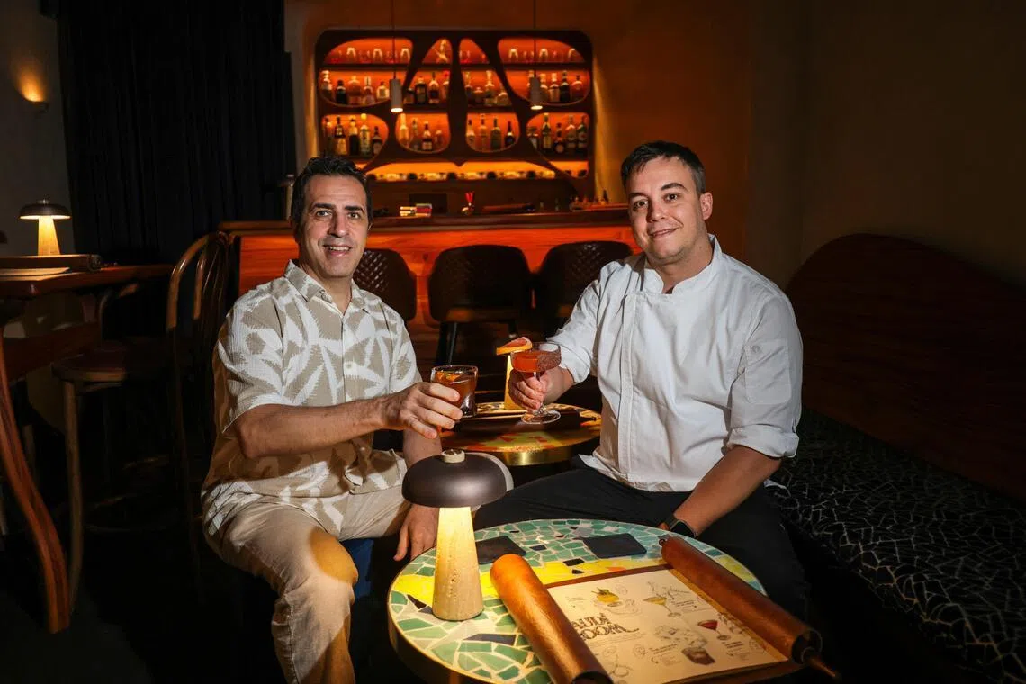 Gaudi Room co-founders (from left) Antonio Miscellaneo and Carlos Montobbio were inspired by Spanish architect Antoni Gaudi. 