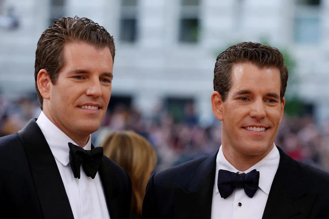 the Winklevoss twins, founders of the Gemini crypto exchange,