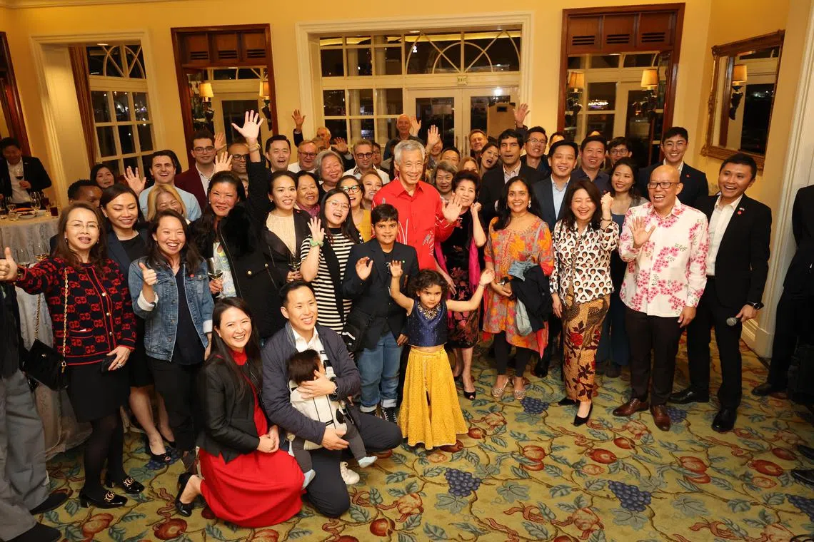 PM Lee Hsien Loong attends a reception with overseas Singaporeans based in South Africa and the region at The Table Bay Hotel in Cape Town, South Africa on Sunday, 14 May.