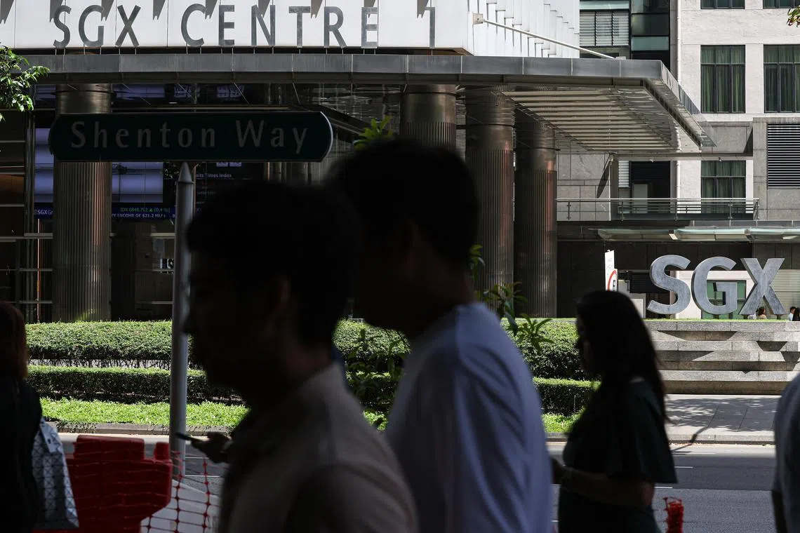 At the close, most counters in the benchmark Straits Times Index were in the red.
