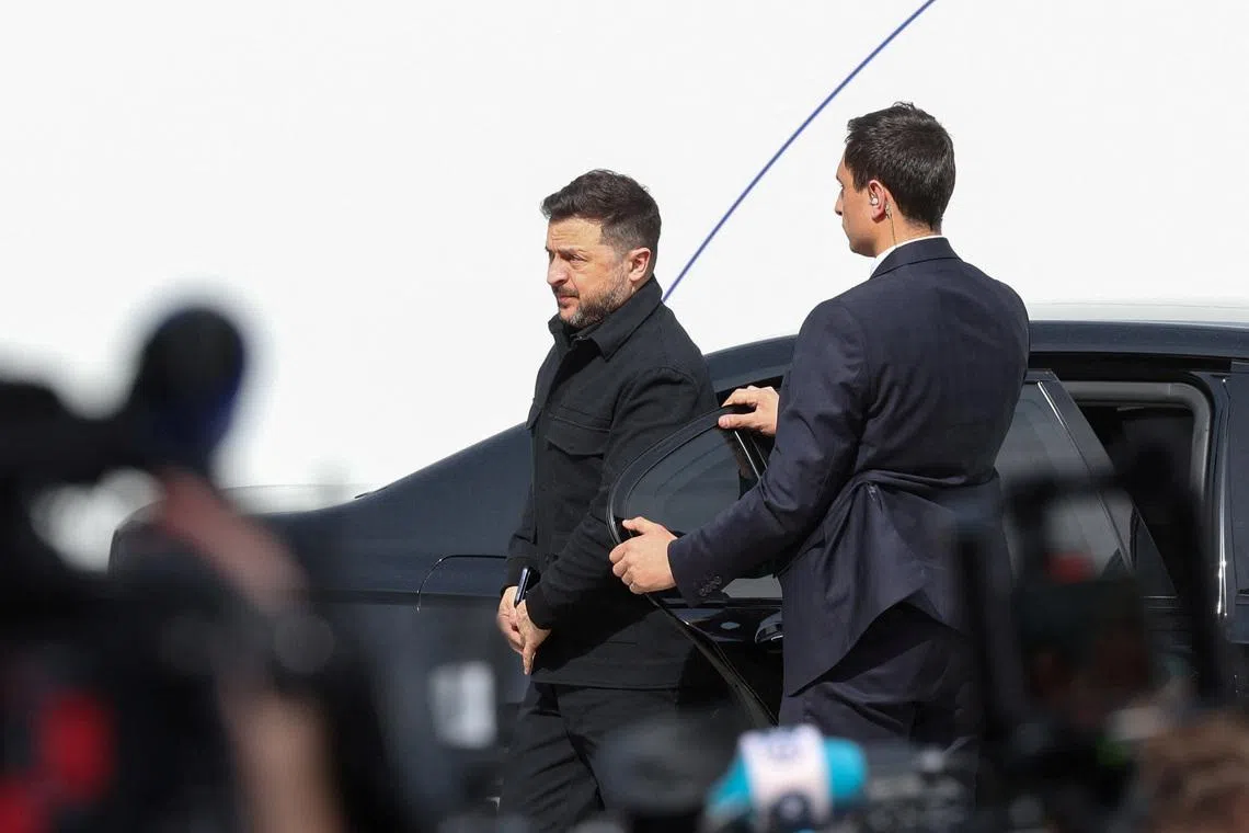 FILE PHOTO: Ukrainian President Volodymyr Zelenskiy arrives for the European Political Community summit in Yerevan, Armenia, May 4, 2026. Hayk Baghdasaryan/Photolure via REUTERS/ File Photo