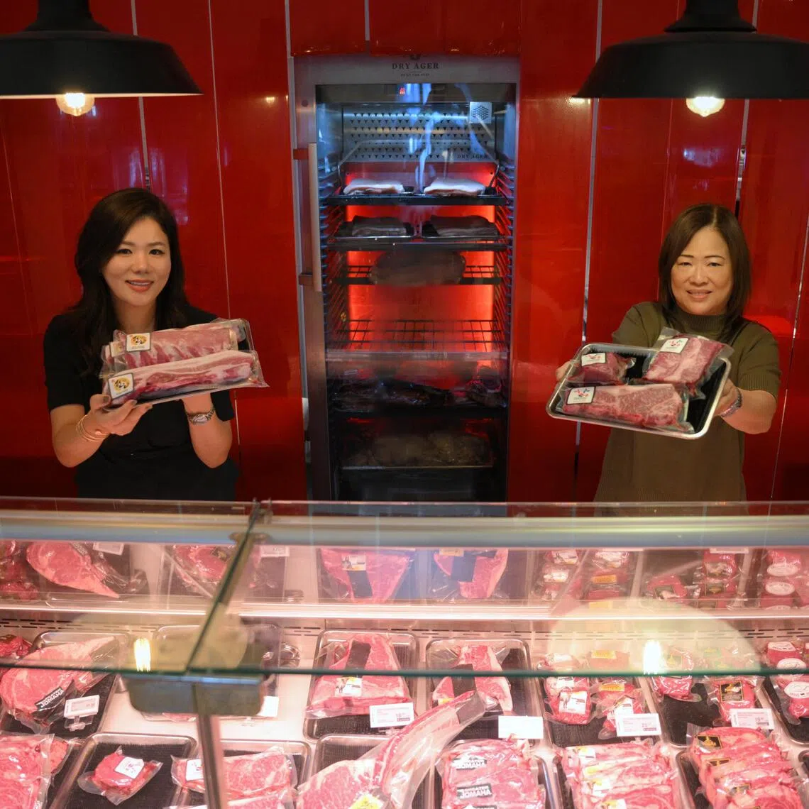 Ms Olivia Lee, chief executive of South Korea-focused online supplier SoGoodK, and Ms Leelyne Yeo, general manager of gourmet food purveyor Culina, worked to get Hanwoo beef and Jeju pork from South Korea to Singapore.