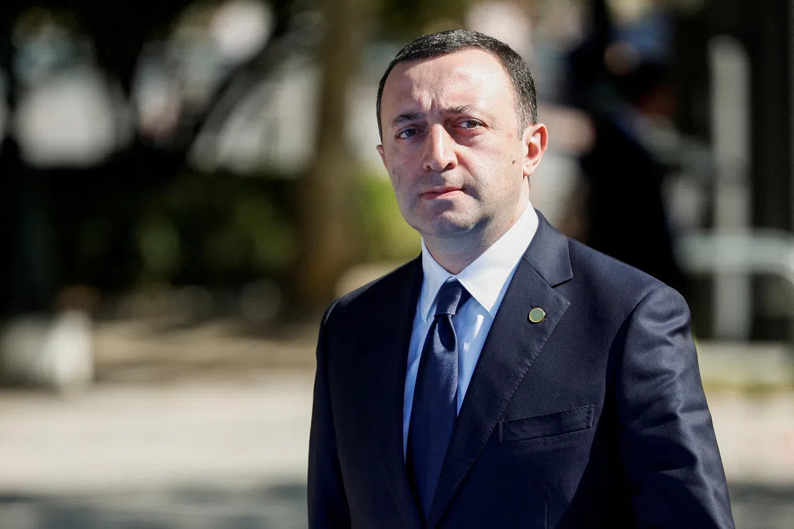 FILE PHOTO: Georgia's Prime Minister Irakli Garibashvili attends the European Political Community Summit in Granada, Spain October 5, 2023. REUTERS/Juan Medina/File Photo