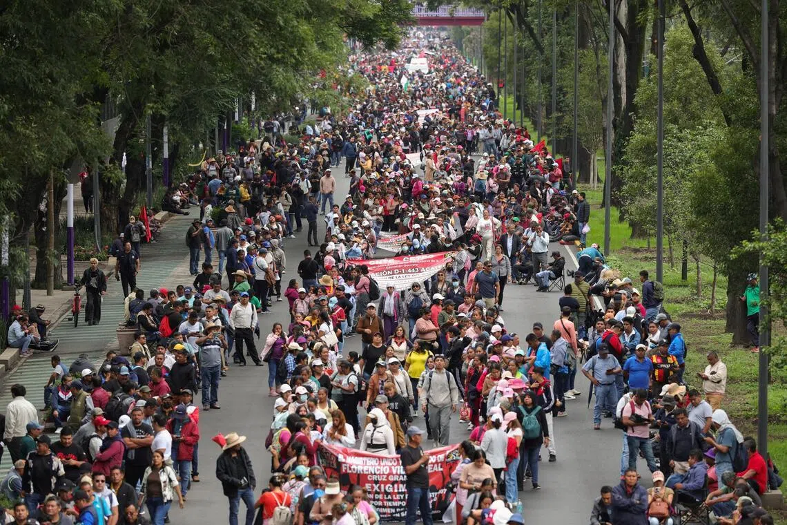 Protesters block road to Mexican World Cup stadium