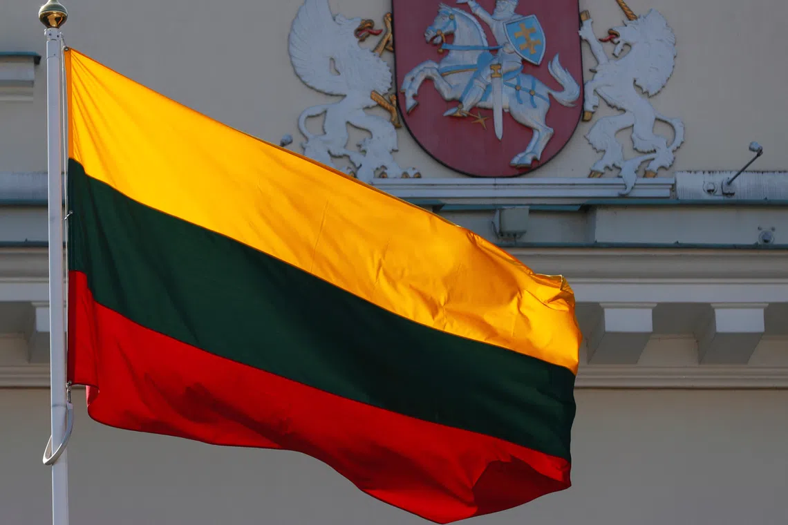 Lithuanian flag flutters during the celebration of the 15th anniversary of Lithuania's membership in NATO in Vilnius, Lithuania March 30, 2019. REUTERS/Ints Kalnins/File Photo