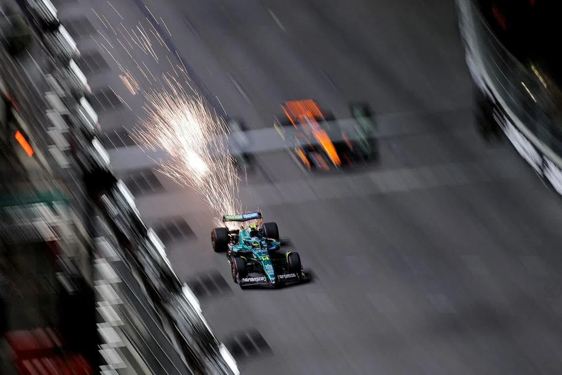 Formula One F1 - Las Vegas Grand Prix - Las Vegas Strip Circuit, Las Vegas, Nevada, United States - November 20, 2025 Aston Martin's Fernando Alonso during practice REUTERS/Daniel Cole/File Photo