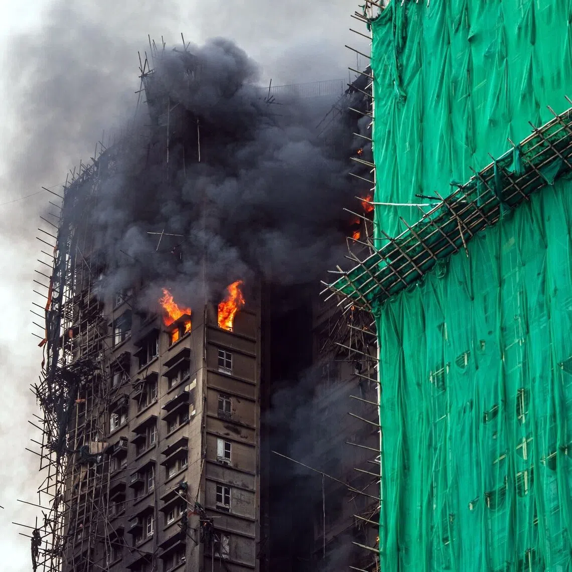 The fire at Hong Kong’s Wang Fuk Court rapidly engulfed several towers at the housing estate, which includes eight 31-storey buildings with a total of 1,984 units.