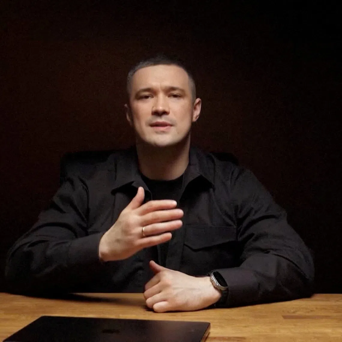 Ukraine's ousted Defence Minister Mykhailo Fedorov addresses Ukrainians, amid Russia's attack on Ukraine, at an unknown location in this still image from video released August 18, 2026. Mykhailo Fedorov/Handout via REUTERS