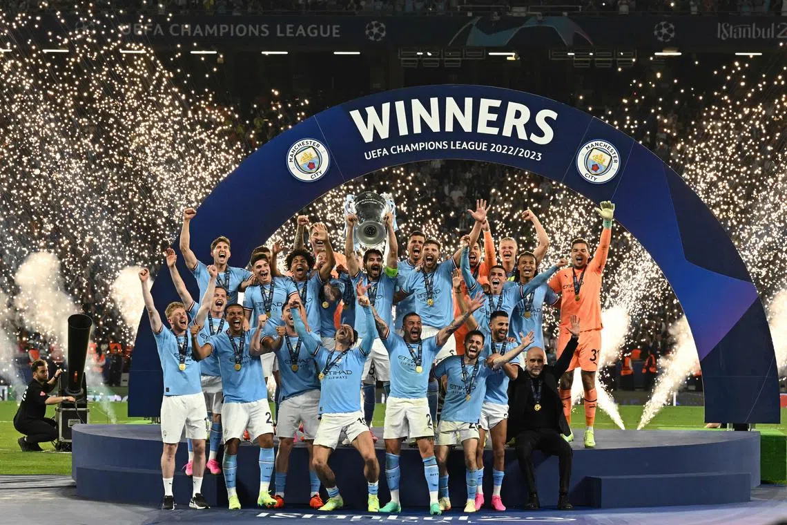 Manchester City lifted their first Champions League trophy in Istanbul on Saturday night.