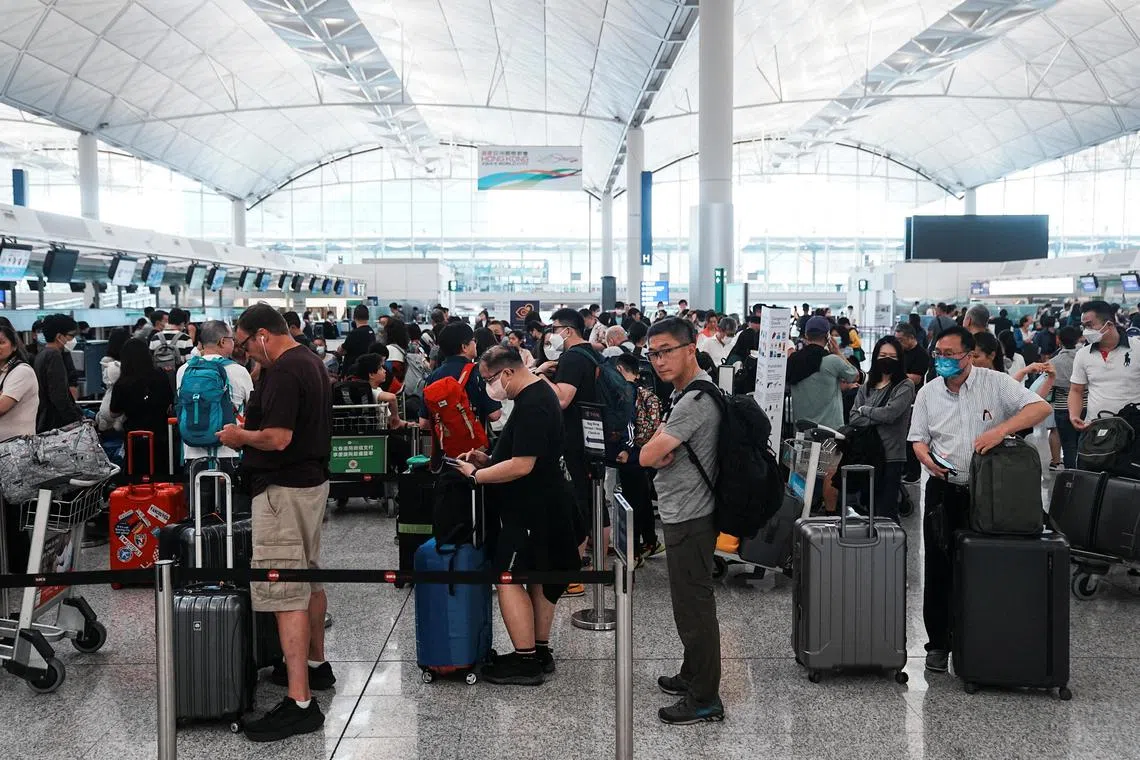 Labour scarcity has been acute at Hong Kong's airport, which has been operating with 32 per cent fewer workers.