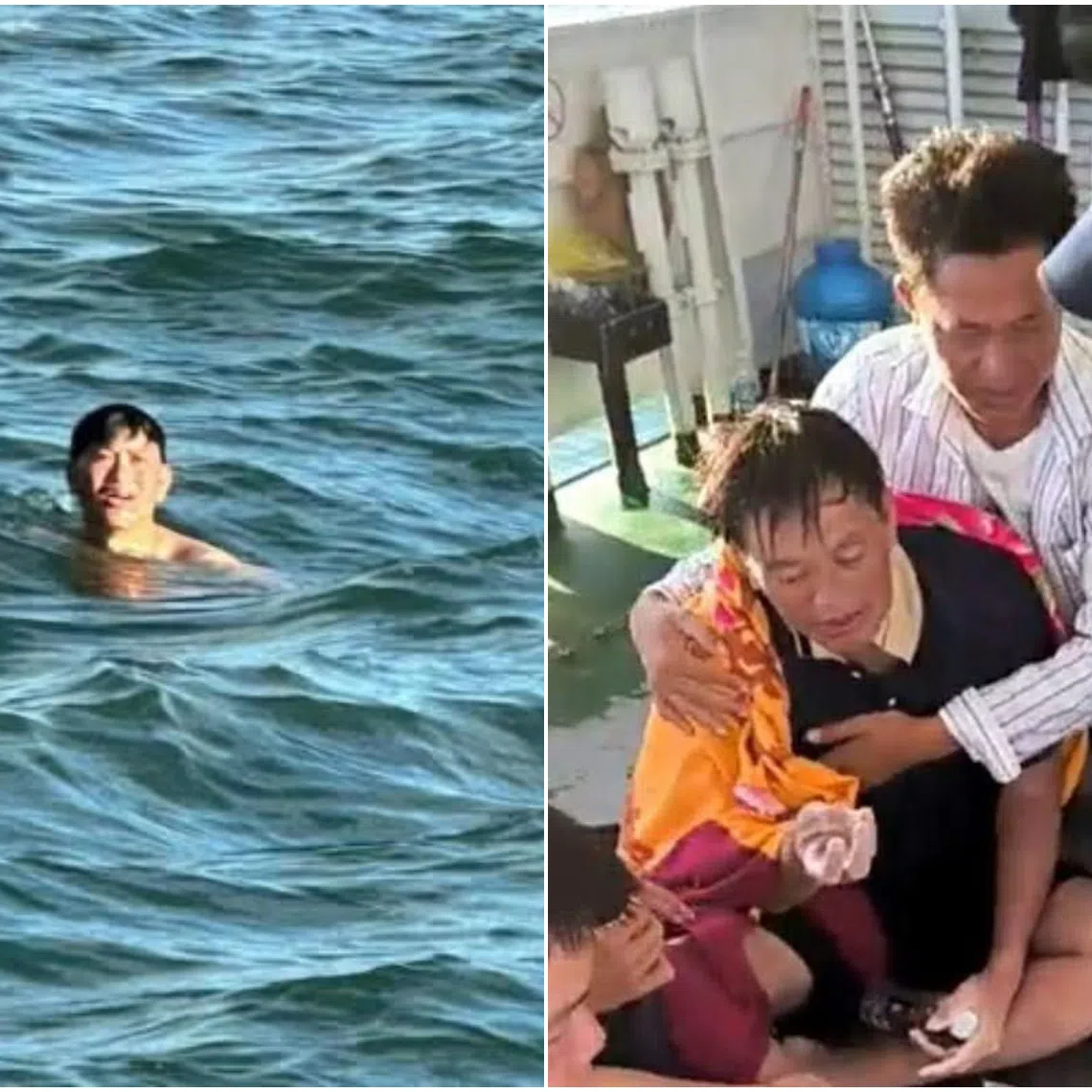 Mr Pham Duy Quang from Ly Son island was rescued after drifting at sea for more than 40 hours. 