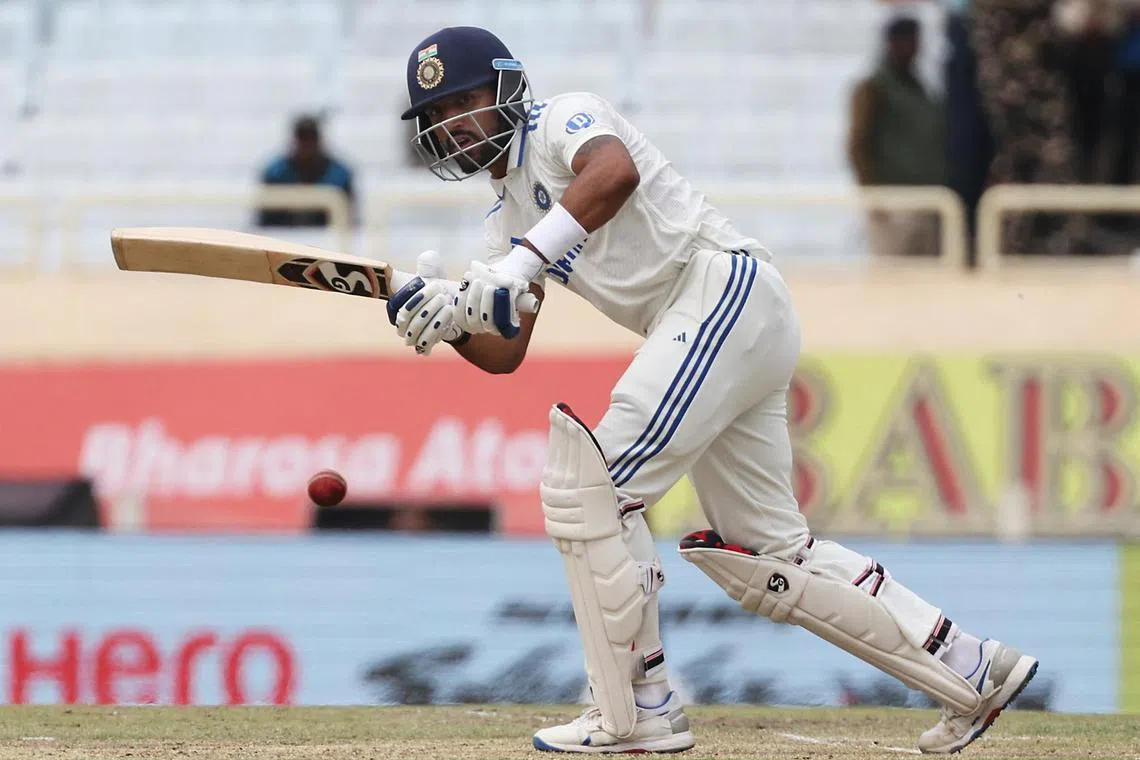 FILE PHOTO: Cricket - Fourth Test - India v England - JSCA International Stadium Complex, Ranchi, India - February 25, 2024 India's Dhruv Jurel in action REUTERS/Amit Dave/File Photo