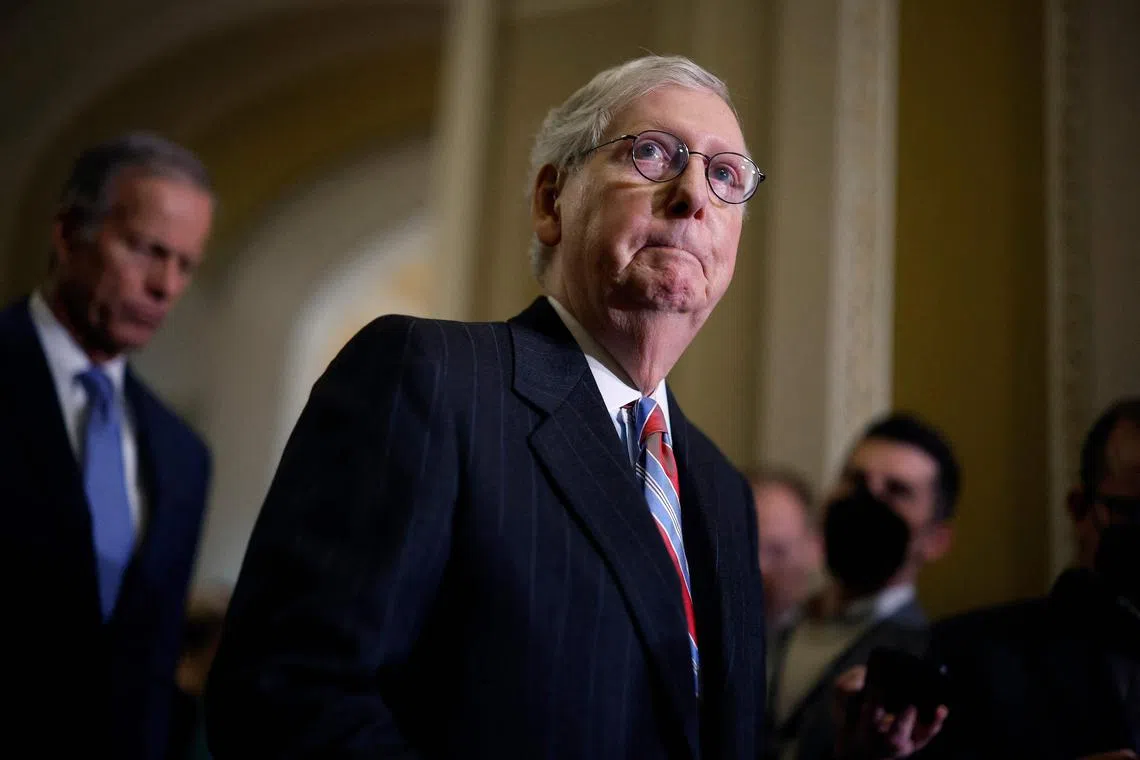 Mr Mitch McConnell (above) broke Democrat Mike Mansfield’s record as longest-serving Senate party leader on Tuesday when he began his 17th year as Republican leader.