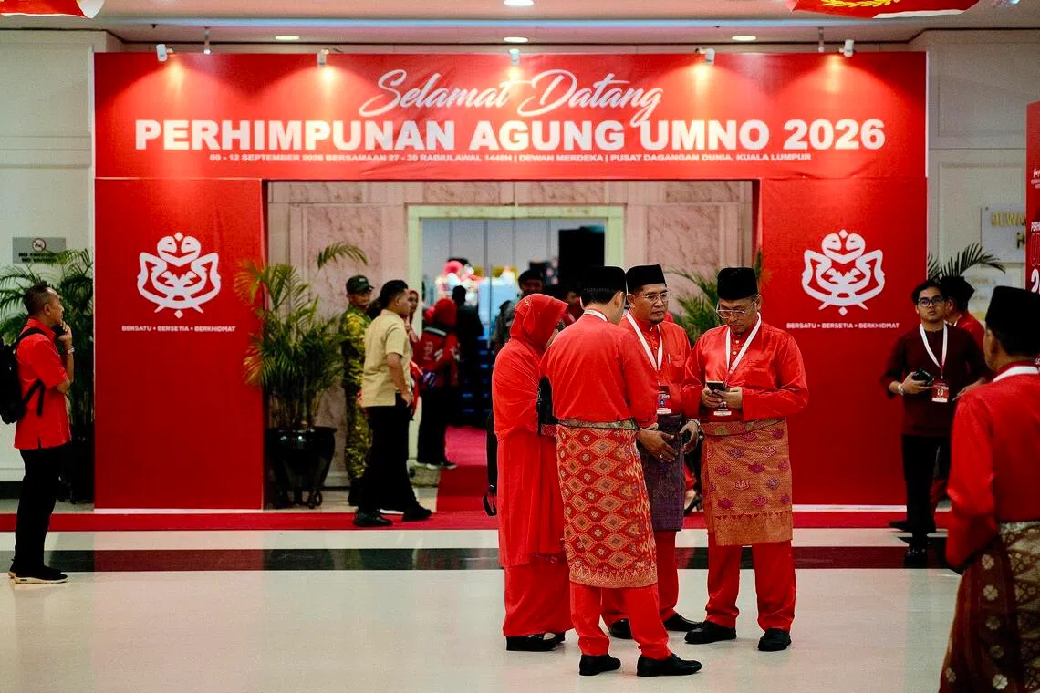 UMNO delegates crowd the World Trade Centre Kuala Lumpur for the party’s general assembly on Sept 11.