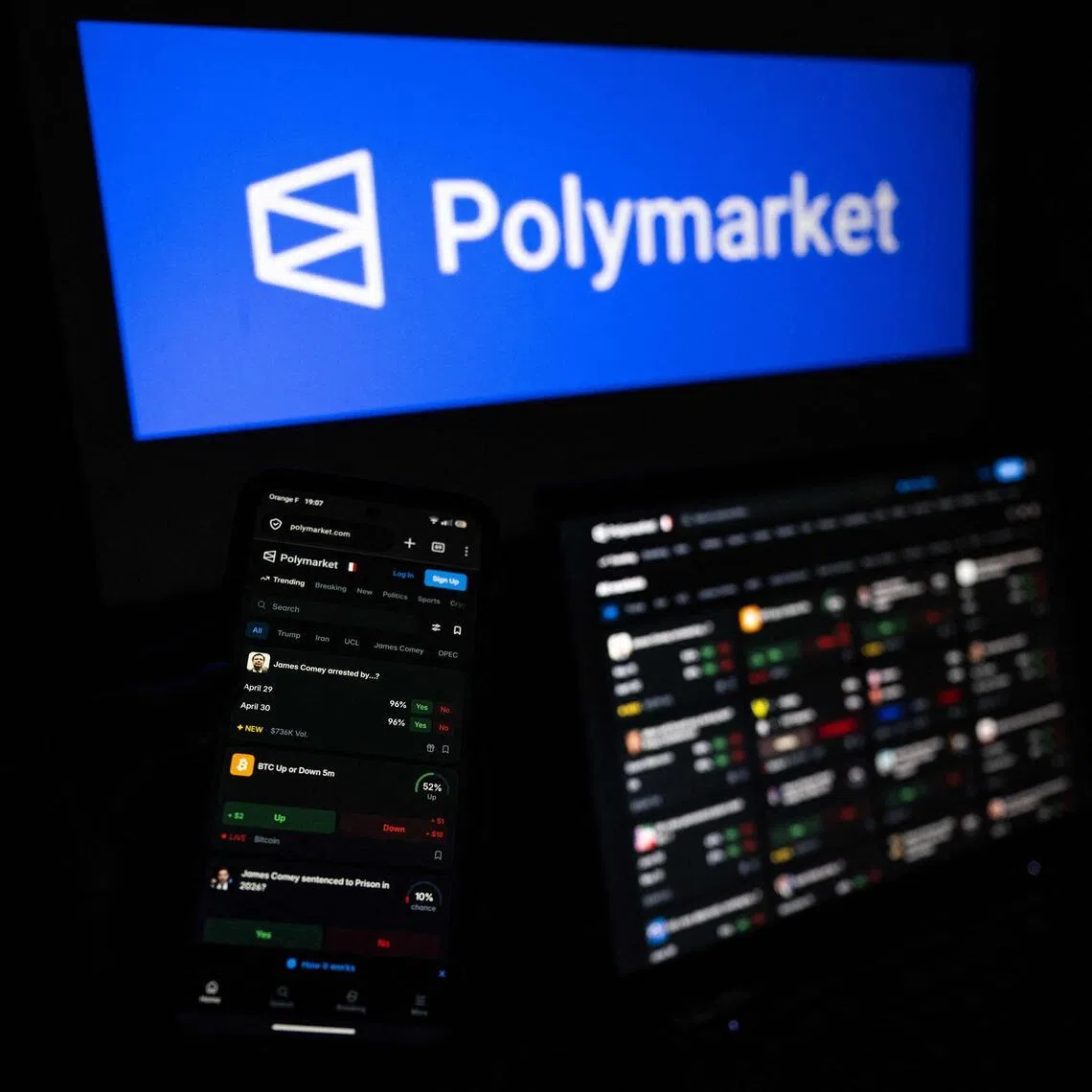 The webpage of online prediction site Polymarket will be blocked on French territory, French officials said.