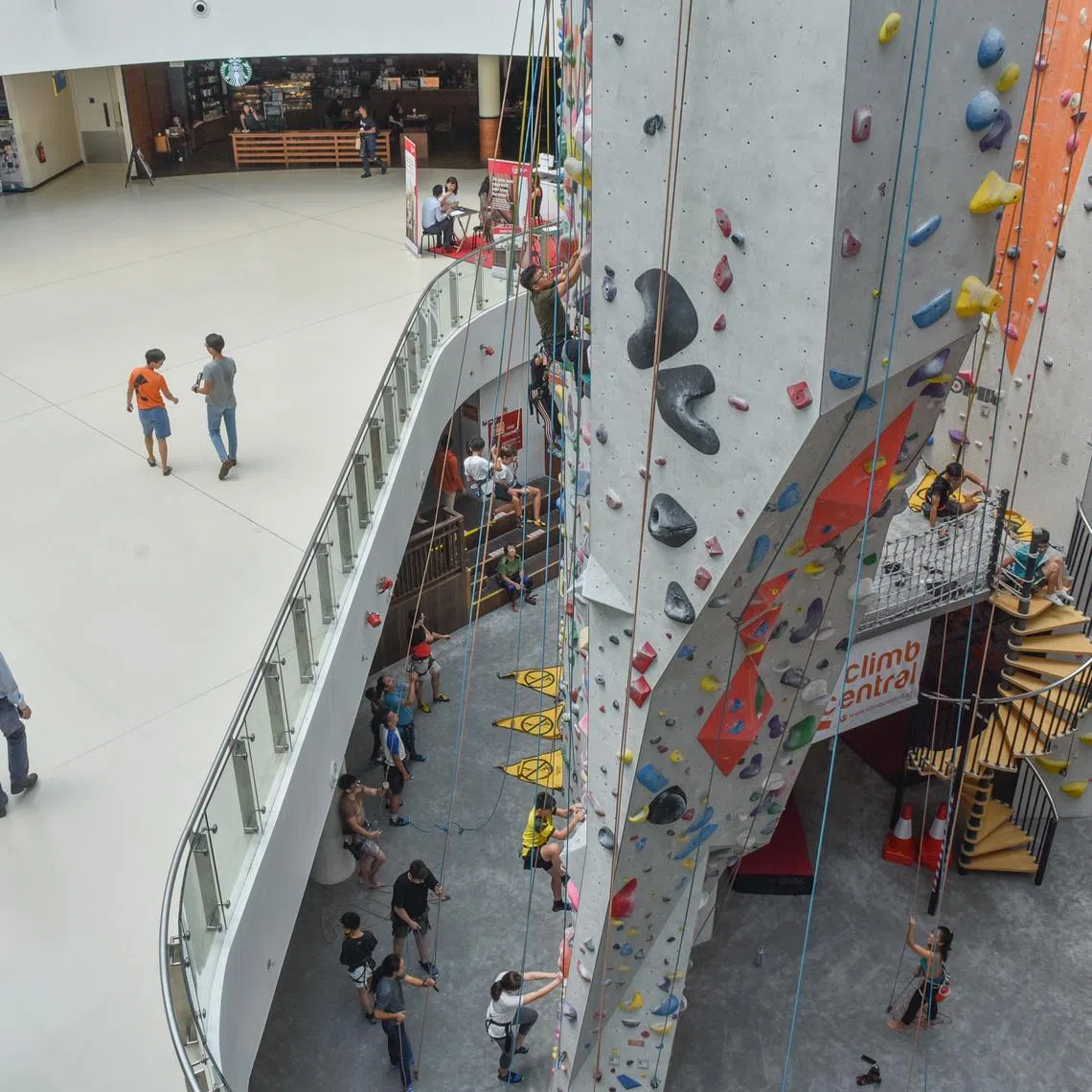 One of the Kallang Wave Mall's most recognisable features – the indoor climbing wall – will be upgraded into a 21-metre-tall structure.