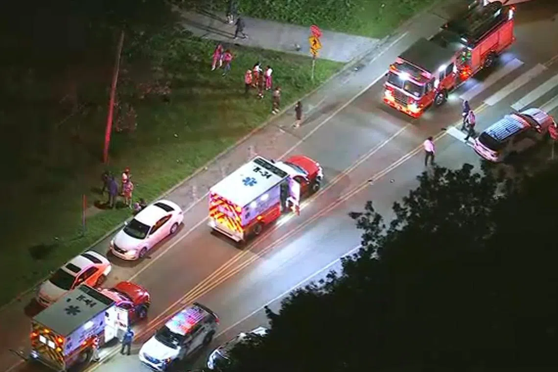 A male and a female, both adults, were the deceased victims, a police officer told a media briefing.