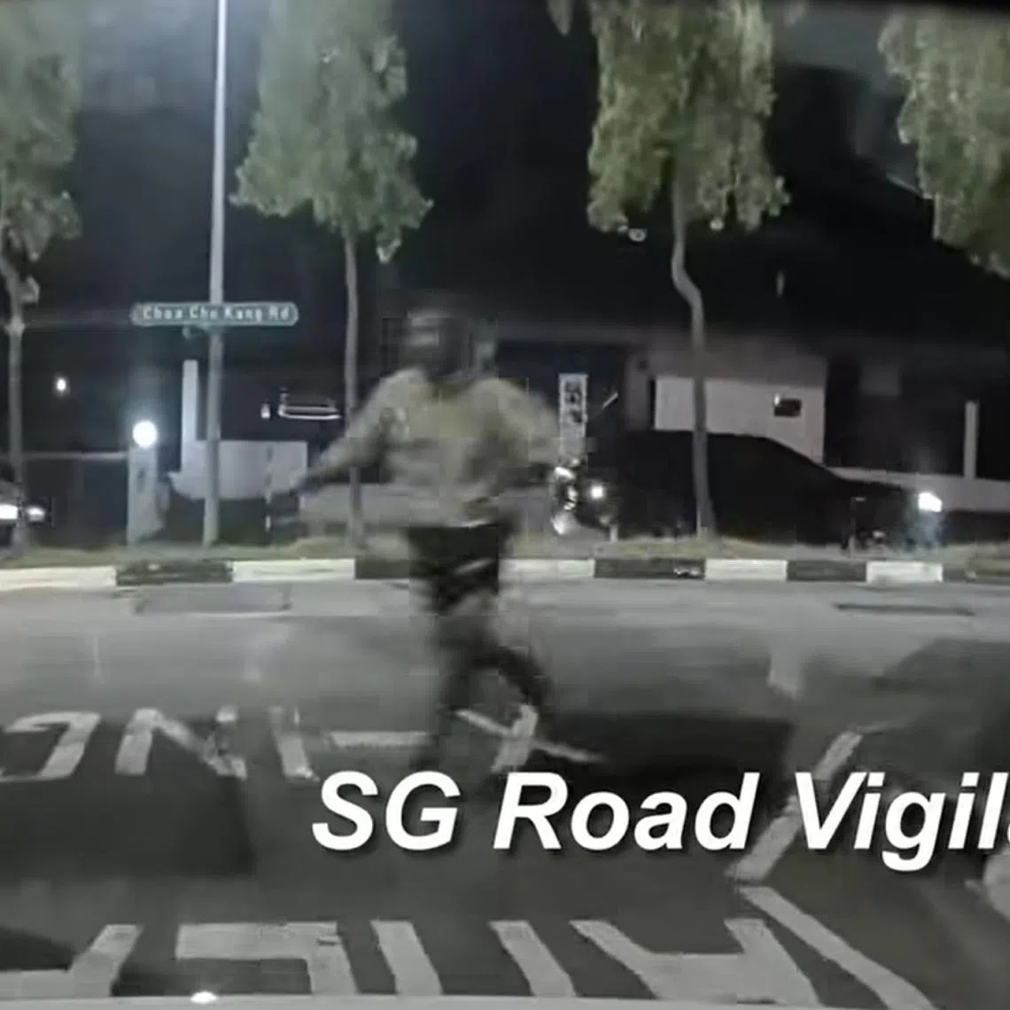 The 23-year-old male motorcyclist fled on foot before he was caught by the police.