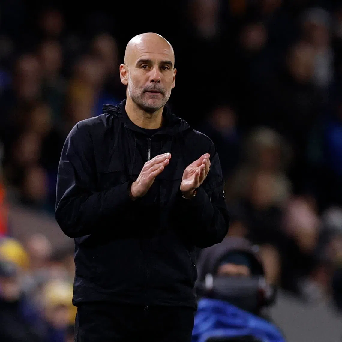 Soccer Football - Premier League - Leeds United v Manchester City - Elland Road, Leeds, Britain - February 28, 2026 Manchester City manager Pep Guardiola reacts Action Images via Reuters/Jason Cairnduff