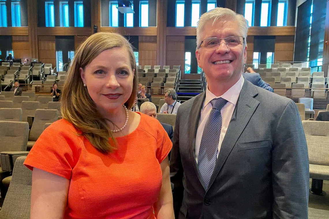 Fed vice-chair for supervision Michelle Bowman (left) and governor Christopher Waller both voted against the decision to leave the benchmark interest rate unchanged.