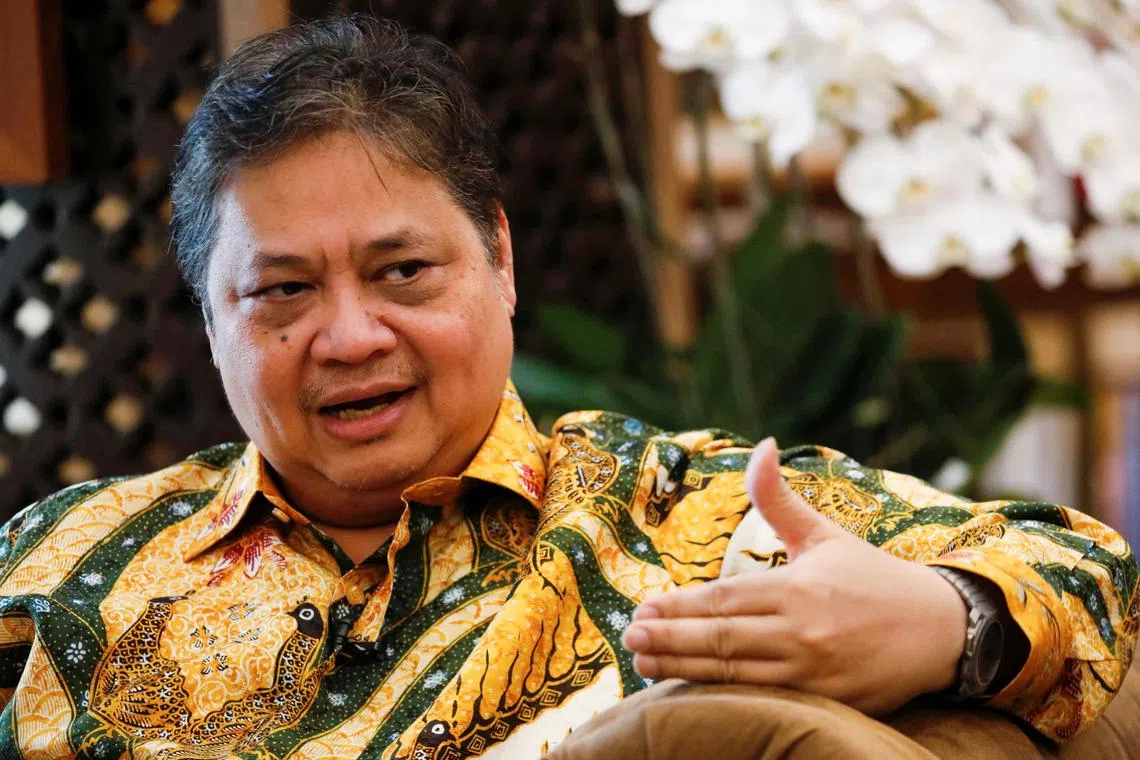 Indonesia's Chief Economic Minister Airlangga Hartarto says A