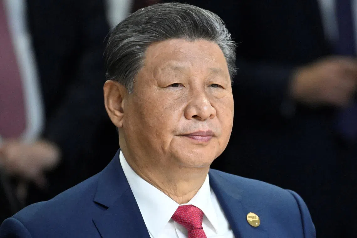 Chinese President Xi Jinping attends the extended format meeting of the BRICS summit in Kazan, Russia on October 23, 2024.     ALEXANDER NEMENOV/Pool via REUTERS