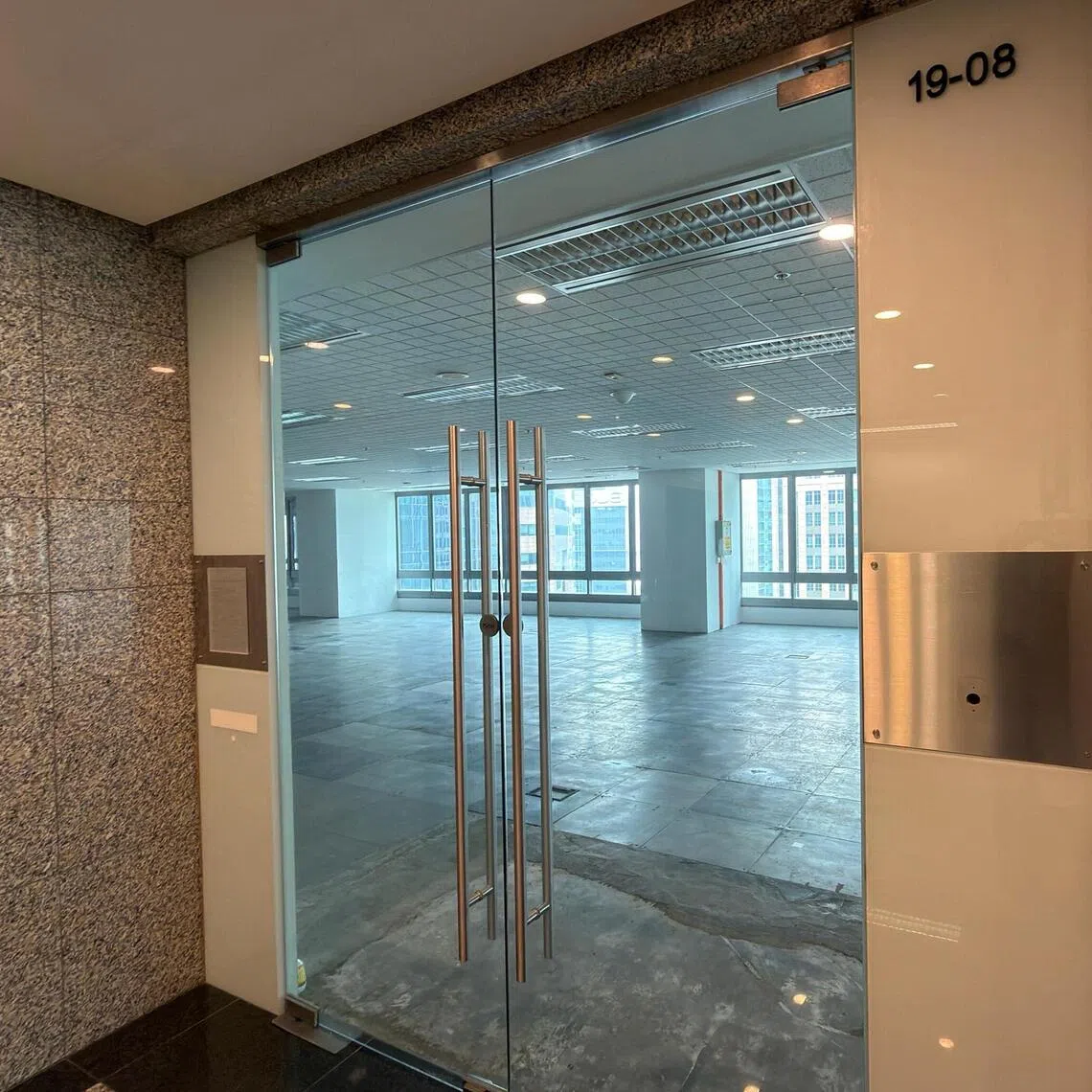The vacant unit at 30 Cecil Street that was previously registered as Radiant World’s address.