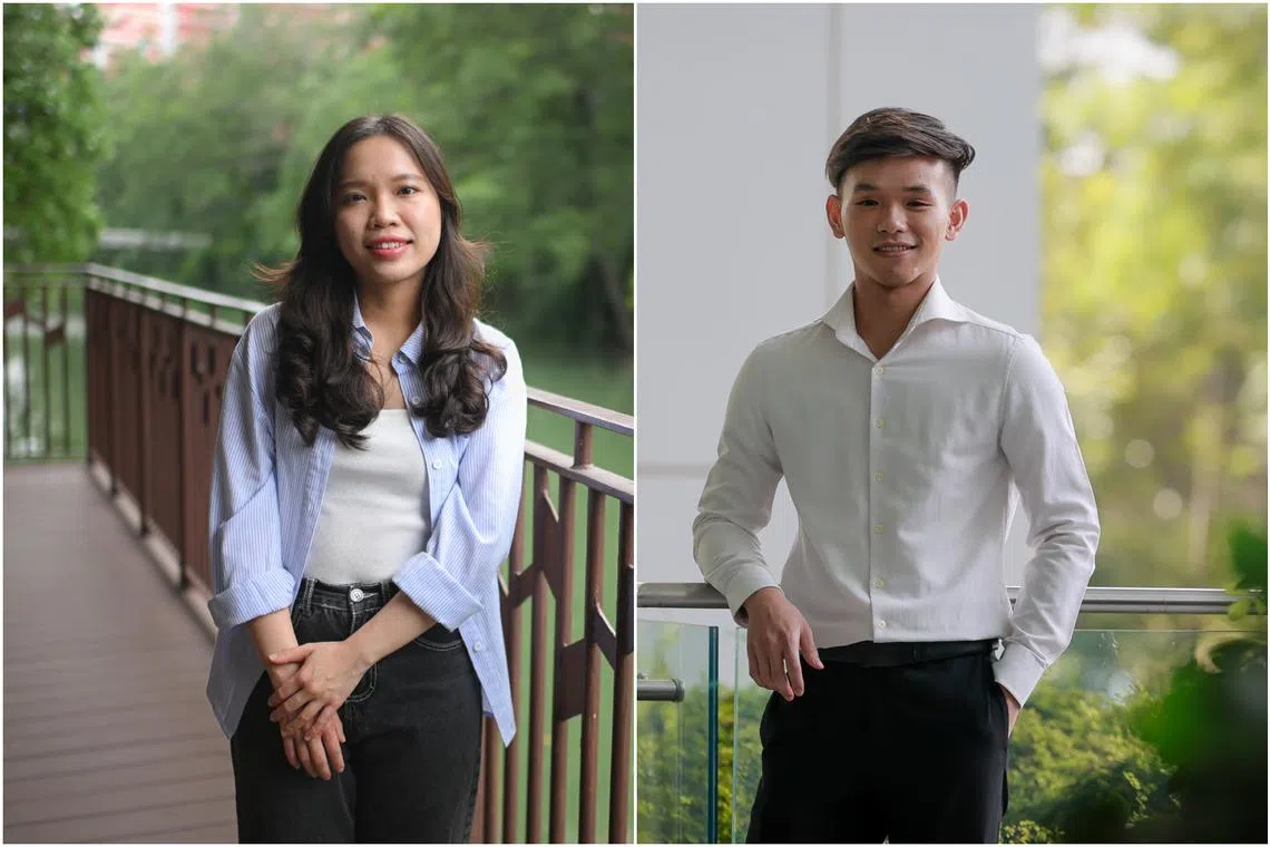 Ms Ong Hui Wen aims to secure an associate psychologist position as her first full-time job and Mr Huang Maohan hopes to work as a vessel operator in the shipping industry after graduation.