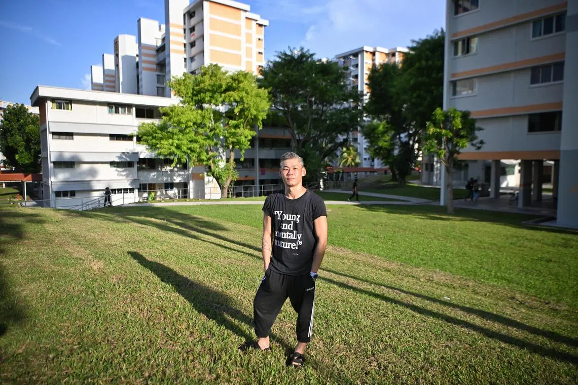 Mr Melvin Marc Loh, 52, near his place in Bedok Reservoir on Aug 24, 2023.




/The shift in the housing policy for singles announced by Prime Minister Lee Hsien Loong at the National Day Rally, has kindled hope for Mr Melvin Marc Loh, 52, whose dream of owning a flat near his mother in the sought-after estate like Bedok, could soon become a reality.