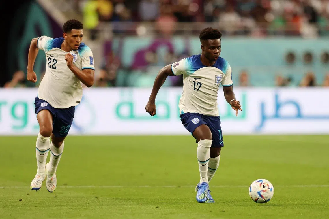 England's Jude Bellingham (left) and Bukayo Saka impressed in the 6-2 rout of Iran in their World Cup opening match.
