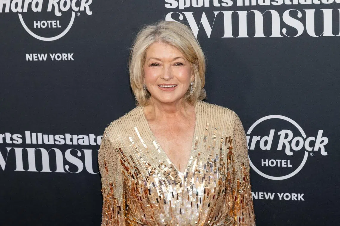 Martha Stewart arrives for the launch of the Sports Illustrated Swimsuit 2023 issue in New York City on Thursday.